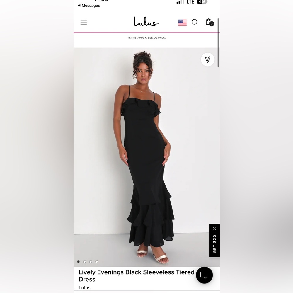 Black floor length lulus dress